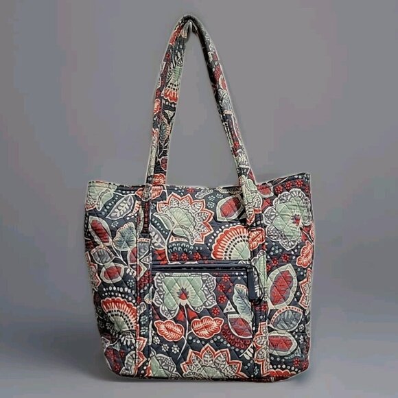 Vera Bradley Floral Nomadic Orginal Tote Bag  Large Gray Green - Picture 2 of 8